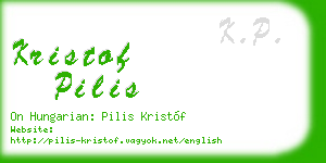 kristof pilis business card