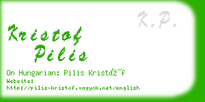 kristof pilis business card